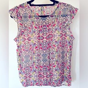 Forever 21 Sleeveless Patterned Capsleeve Top